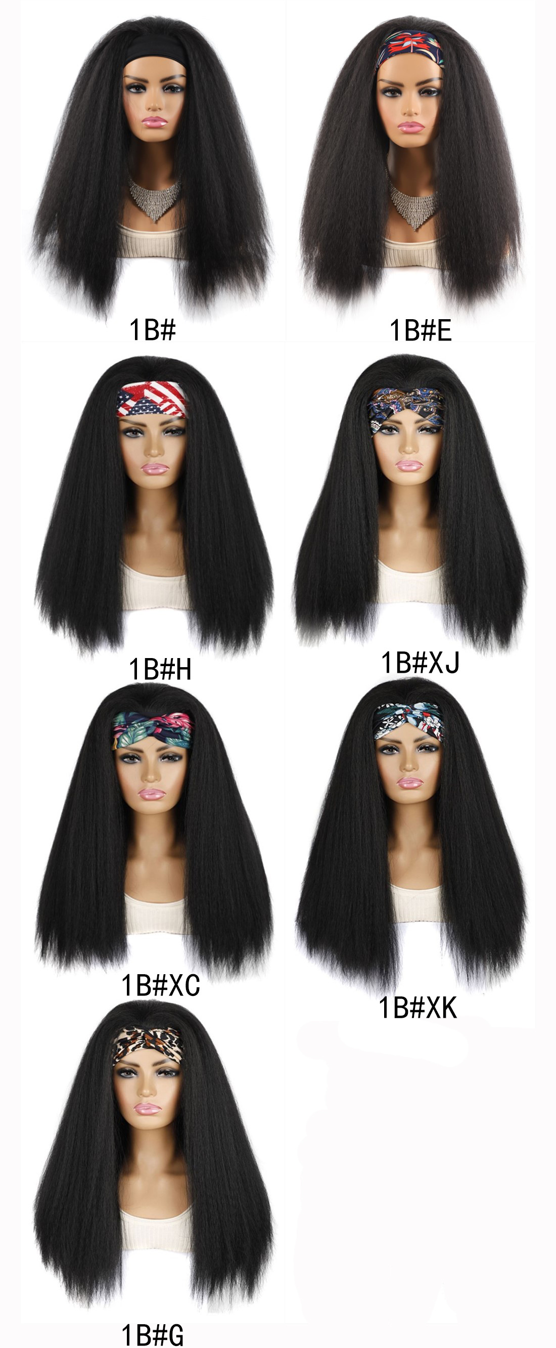 YOUR STYLE , Synthetic Yaki Straight Headband Wig For Black Women Kinky Straight Wig-YOUR STYLE, synthetic wigs synthetic hair extension