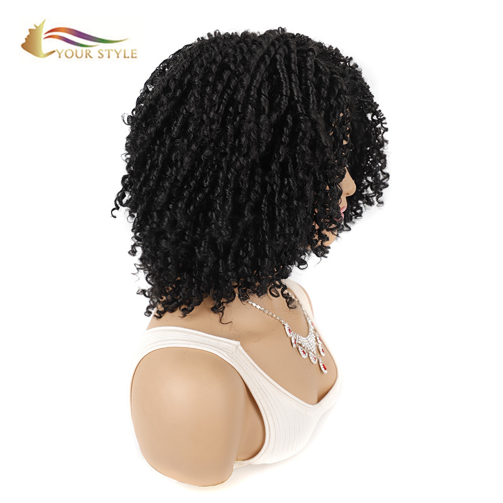 YOUR STYLE Synthetic Short Kinky Curly Wigs Afro Wig Black Women-YOUR STYLE，合成假发合成接发