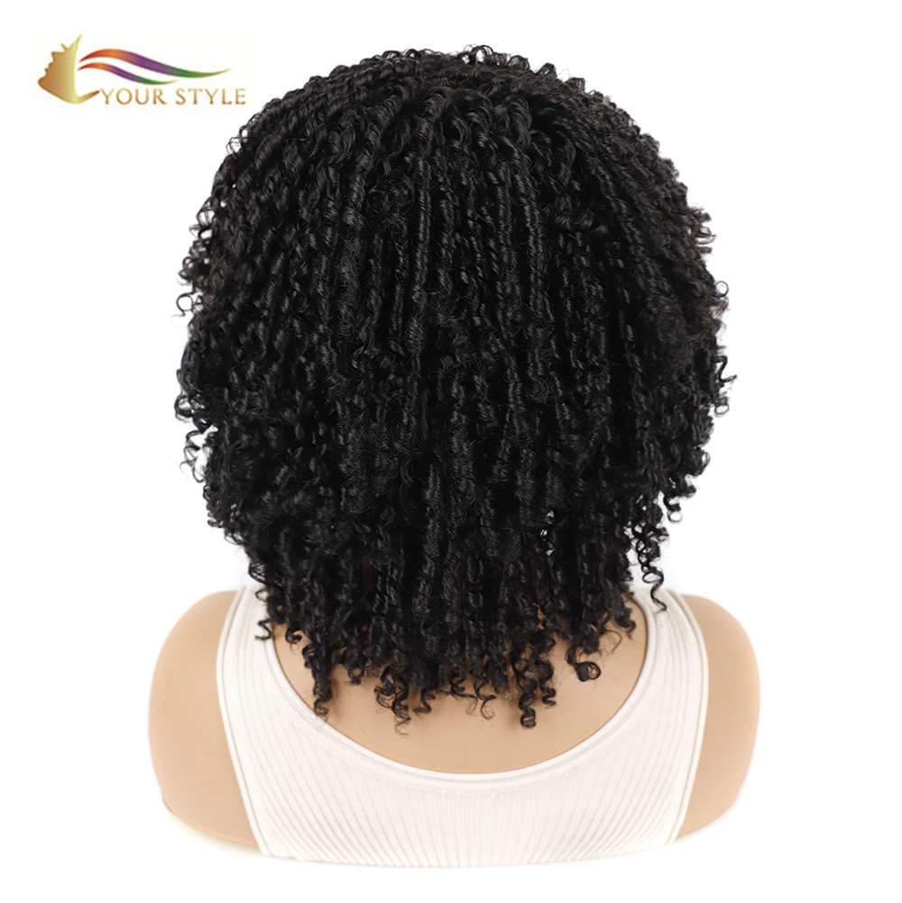 YOUR STYLE Synthetic Short Kinky Curly Wigs Afro Wig Black Women-YOUR STYLE，合成假发合成接发