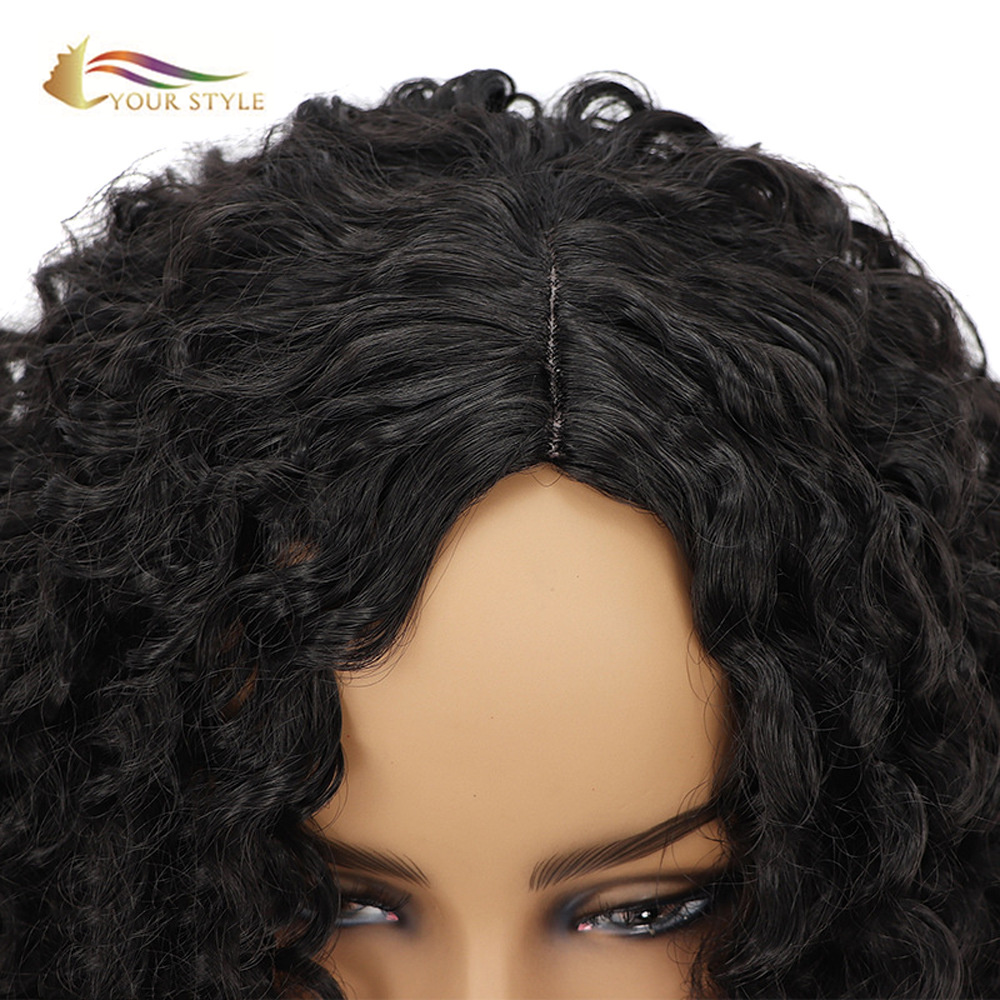 YOUR STYLE, Synthetic Deep Wave Hair Perücken Natural Hair Afro American Black Women-YOUR STYLE, synthetische Perücken, Kunsthaarverlängerung