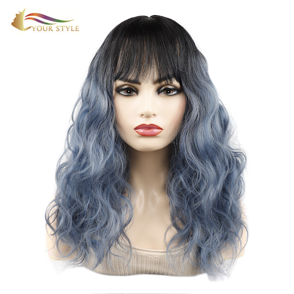 YOUR STYLE , Synthetic Long Wave Wigs  Long Wigs For Women Girls Cosplay Party Costume-YOUR STYLE, synthetic wigs synthetic hair extension