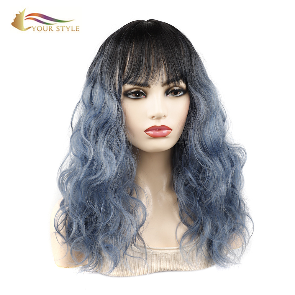 YOUR STYLE , Synthetic Long Wave Wigs  Long Wigs For Women Girls Cosplay Party Costume-YOUR STYLE, synthetic wigs synthetic hair extension