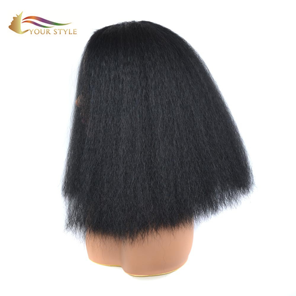 YOUR STYLE , Wig Distributor Synthetic Afro Kinky Curly Hair Wigs Natural Hair Afro Wig Black Woman White Black-YOUR STYLE, synthetic wigs synthetic hair extension