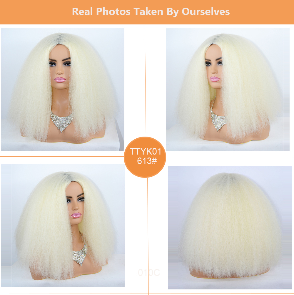 YOUR STYLE , Wig Distributor Synthetic Afro Kinky Curly Hair Wigs Natural Hair Afro Wig Black Woman White Black-YOUR STYLE, synthetic wigs synthetic hair extension