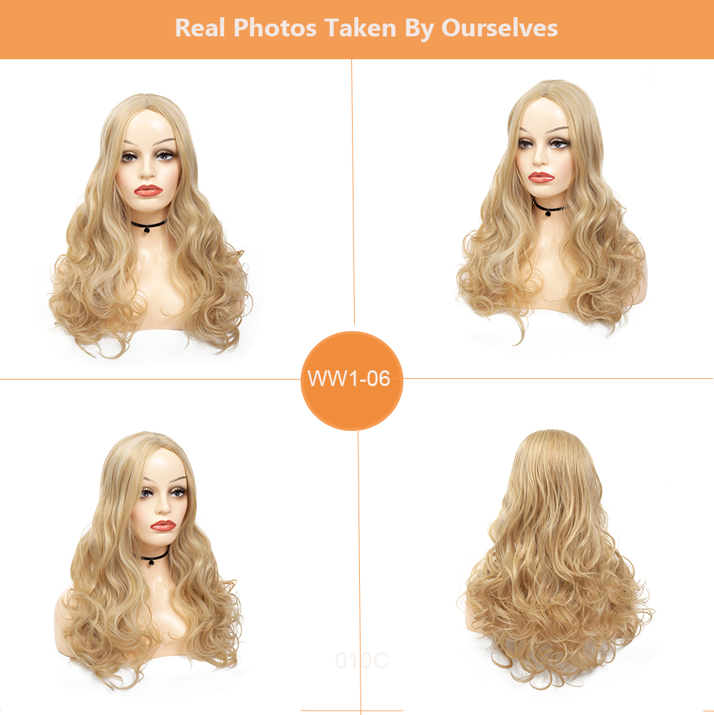 YOUR STYLE , Wig Wholesalers Long Wavy Wig Blonde For Women Party Cosplay Wig-YOUR STYLE, synthetic wigs synthetic hair extension