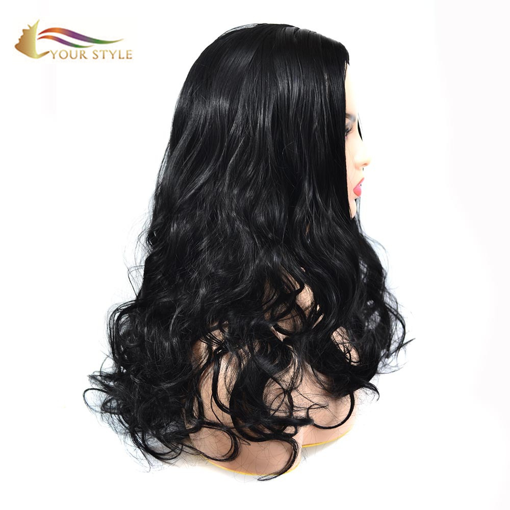 YOUR STYLE , Hair Sellers Top Long Wavy Wigs Black Color Women Girls-YOUR STYLE, synthetic wigs synthetic hair extension