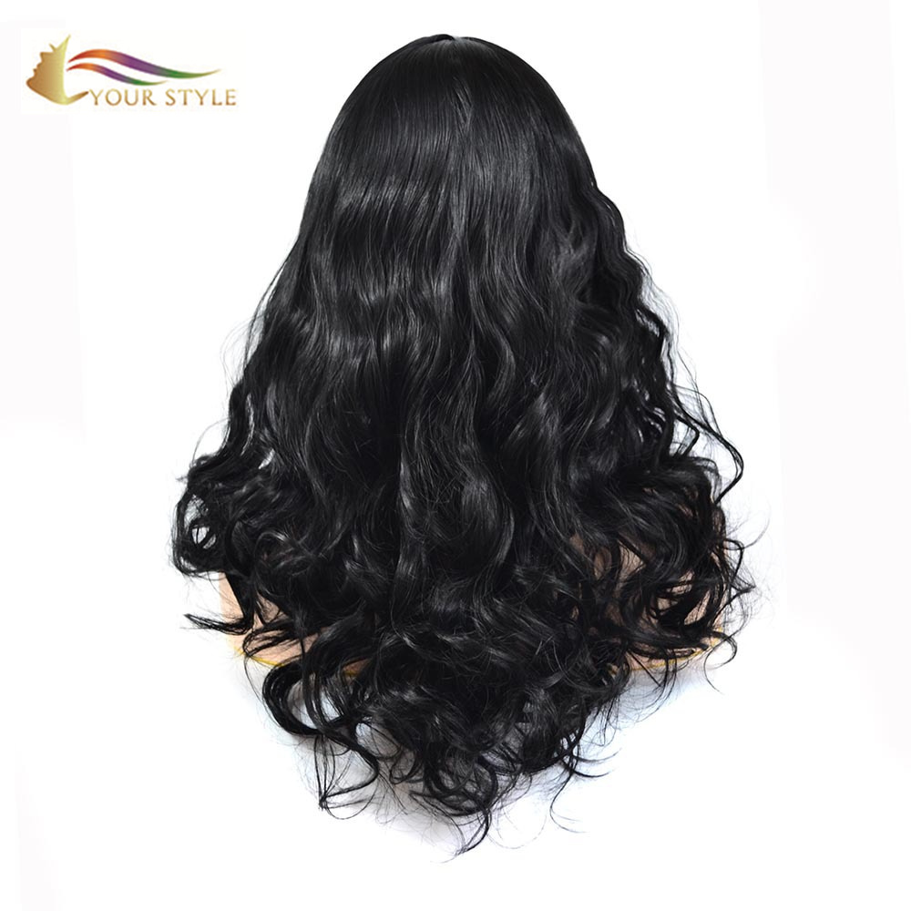 YOUR STYLE , Hair Sellers Top Long Wavy Wigs Black Color Women Girls-YOUR STYLE, synthetic wigs synthetic hair extension