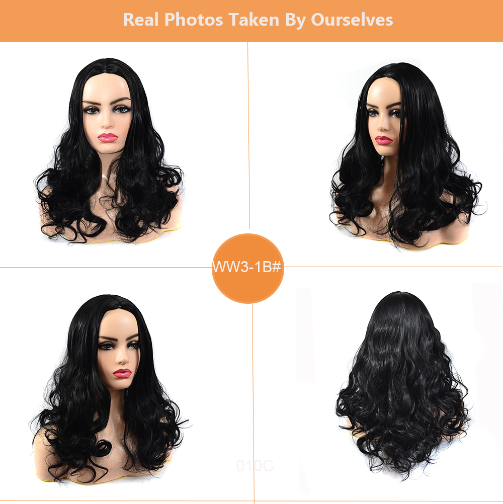 YOUR STYLE , Hair Sellers Top Long Wavy Wigs Black Color Women Girls-YOUR STYLE, synthetic wigs synthetic hair extension