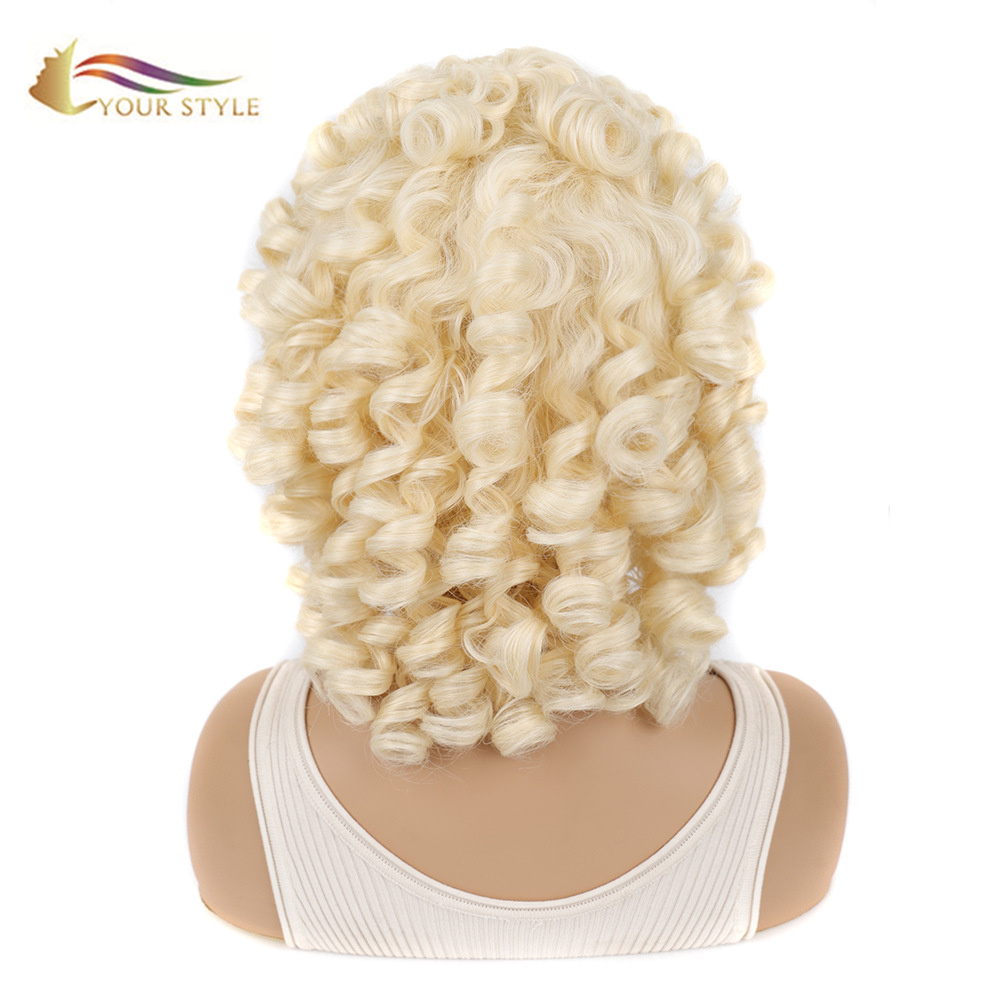 YOUR STYLE , Wig Wholesaler Medium Big Wave Wig Blonde Afro  Women-YOUR STYLE, synthetic wigs synthetic hair extension