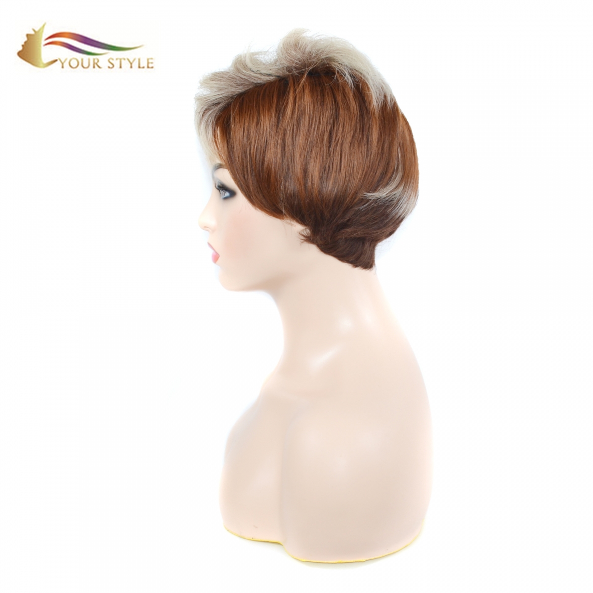 YOUR STYLE , Wig Vendor China Synthetic Short Pixie Cut Wig Mixed Color-YOUR STYLE, synthetic wigs synthetic hair extension