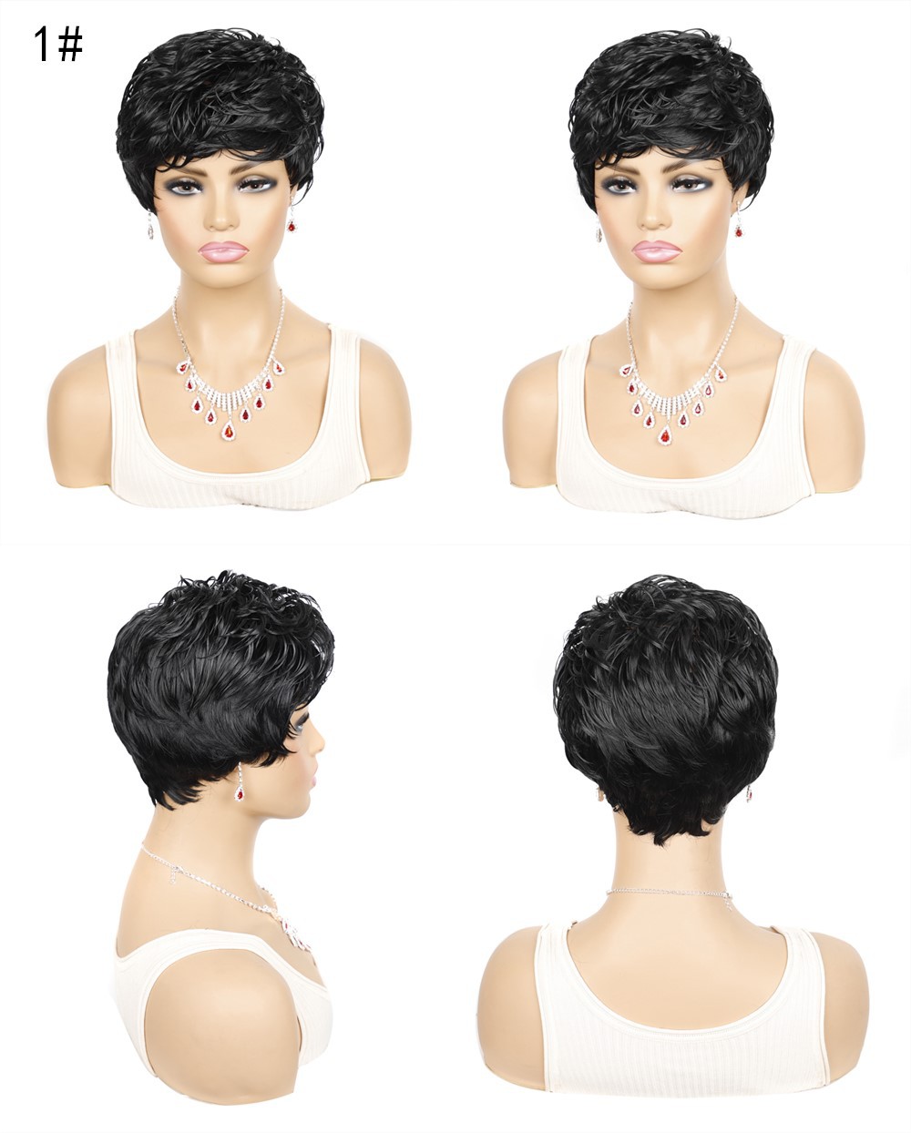 YOUR STYLE ,Wig Wholesaler Synthetic Short Pixie Brown Wigs Short Haircuts For Afro Women Short Hair Wig Female Wigs-YOUR STYLE, synthetic wigs synthetic hair extension