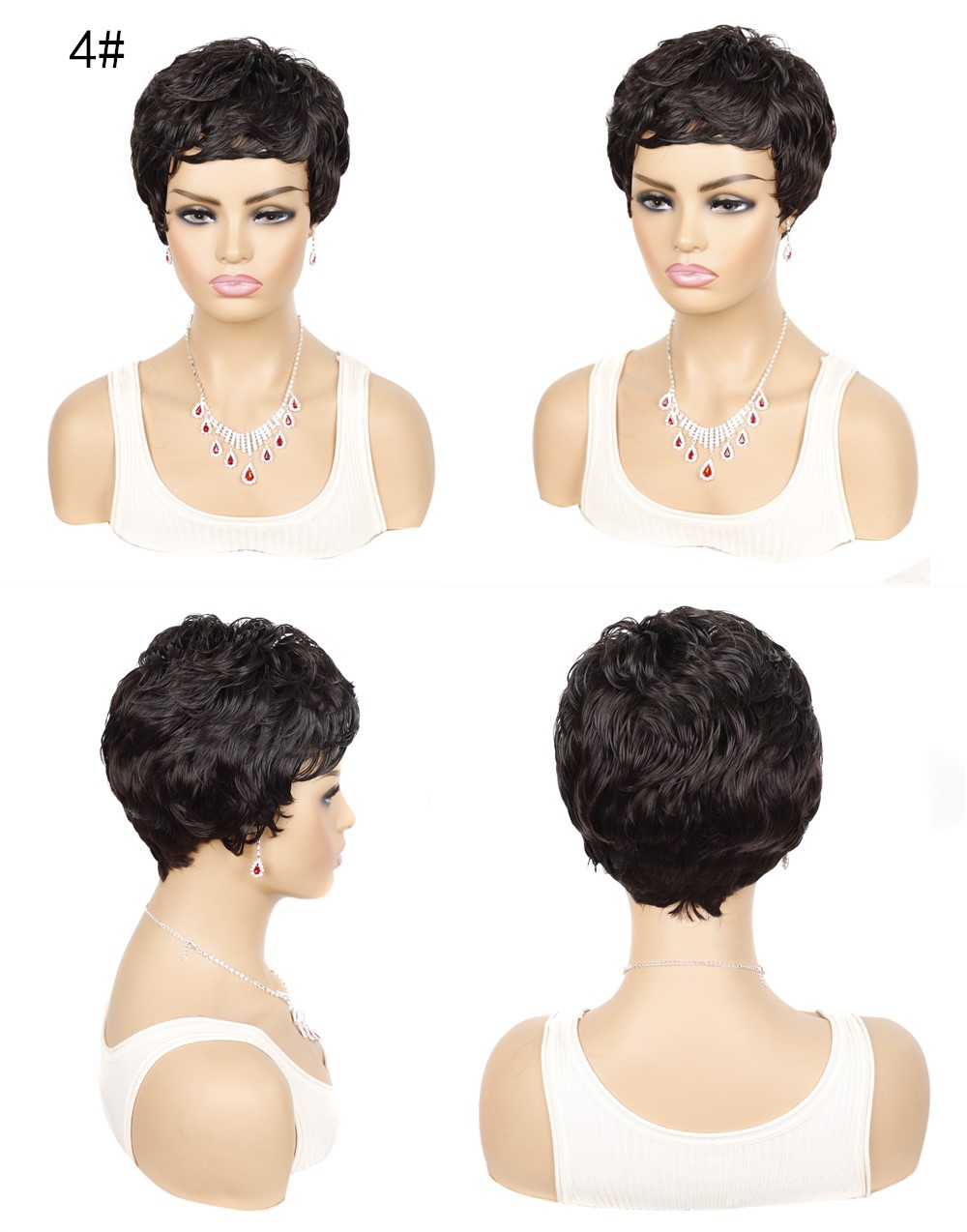 YOUR STYLE ,Wig Wholesaler Synthetic Short Pixie Brown Wigs Short Haircuts For Afro Women Short Hair Wig Female Wigs-YOUR STYLE, synthetic wigs synthetic hair extension