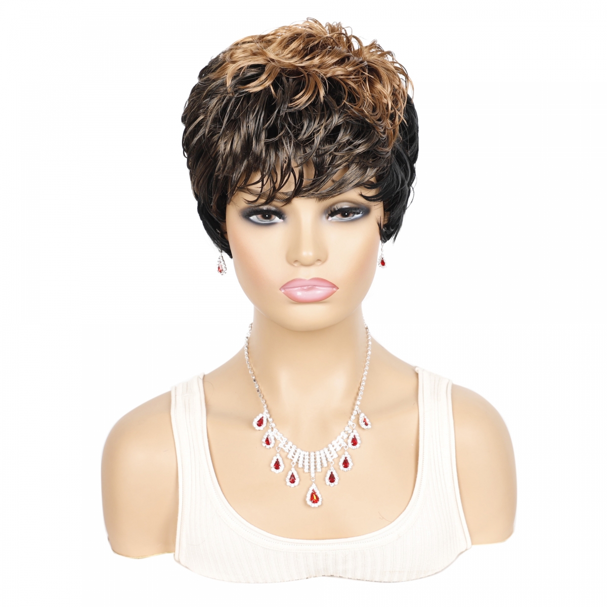 YOUR STYLE ,Wig Wholesaler Synthetic Short Pixie Brown Wigs Short Haircuts For Afro Women Short Hair Wig Female Wigs-YOUR STYLE, synthetic wigs synthetic hair extension