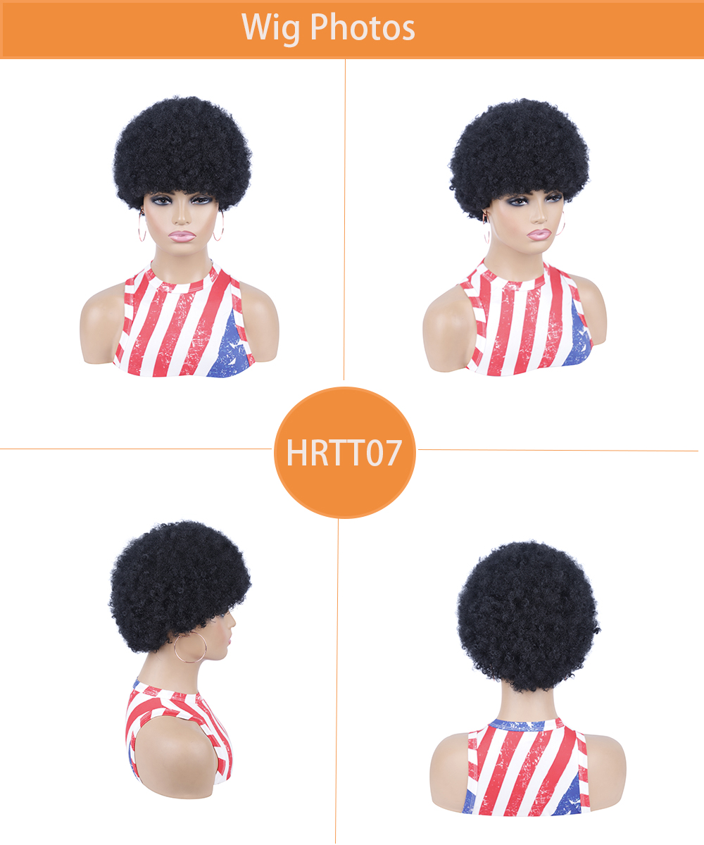 YOUR STYLE , Wig Wholesaler Synthetic Afro Wig Short  Kinky Curly Wig Black Women Afro Wig Curly Short Cut Wig-YOUR STYLE, synthetic wigs synthetic hair extension