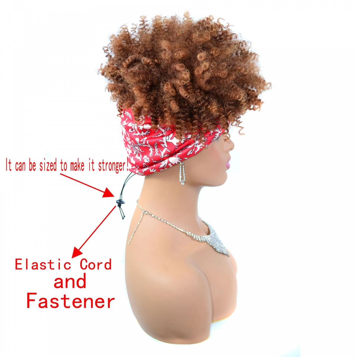 YOUR STYLE , Short Curly Wig Headband Wig Afro Kinky Curly Wig Head Wrap Wig Turban Wrap Wig-YOUR STYLE, synthetic wigs synthetic hair extension