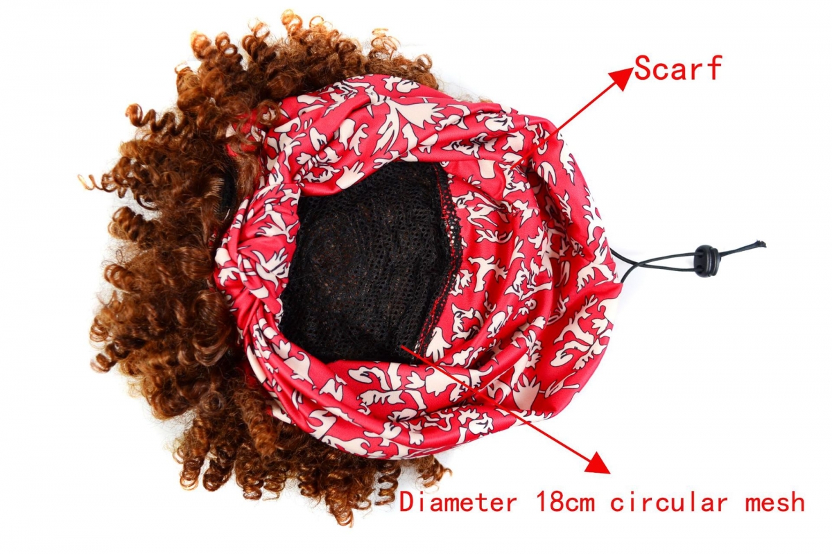 YOUR STYLE , Short Curly Wig Headband Wig Afro Kinky Curly Wig Head Wrap Wig Turban Wrap Wig-YOUR STYLE, synthetic wigs synthetic hair extension