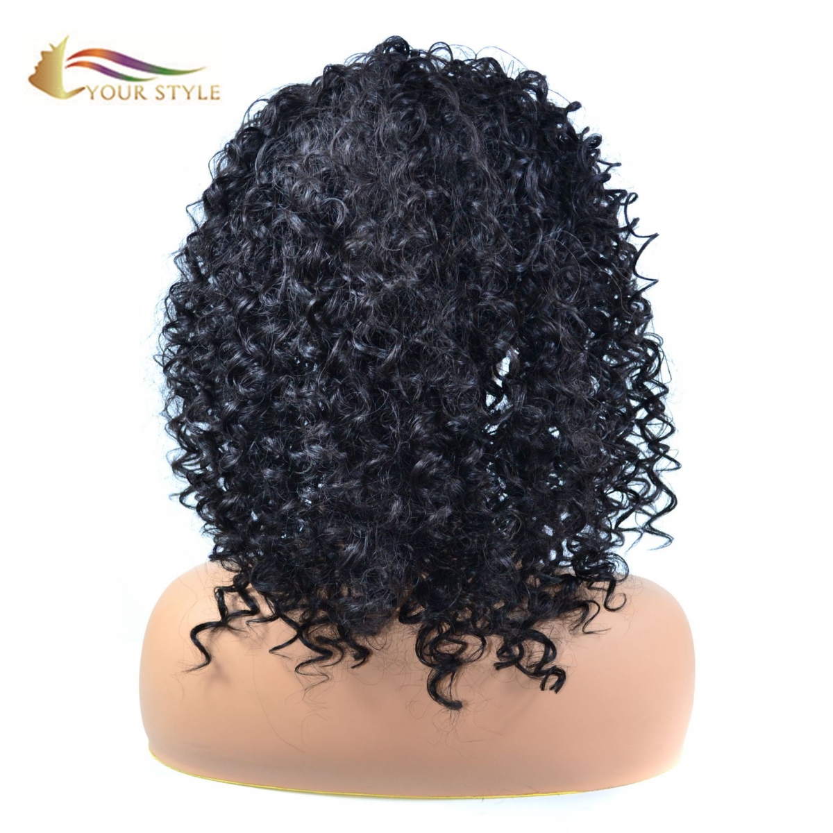 YOUR STYLE , Synthetic Short Headband Wig Kinky Curly Hair Wig  For Black Women Afro Wig-YOUR STYLE, synthetic wigs synthetic hair extension