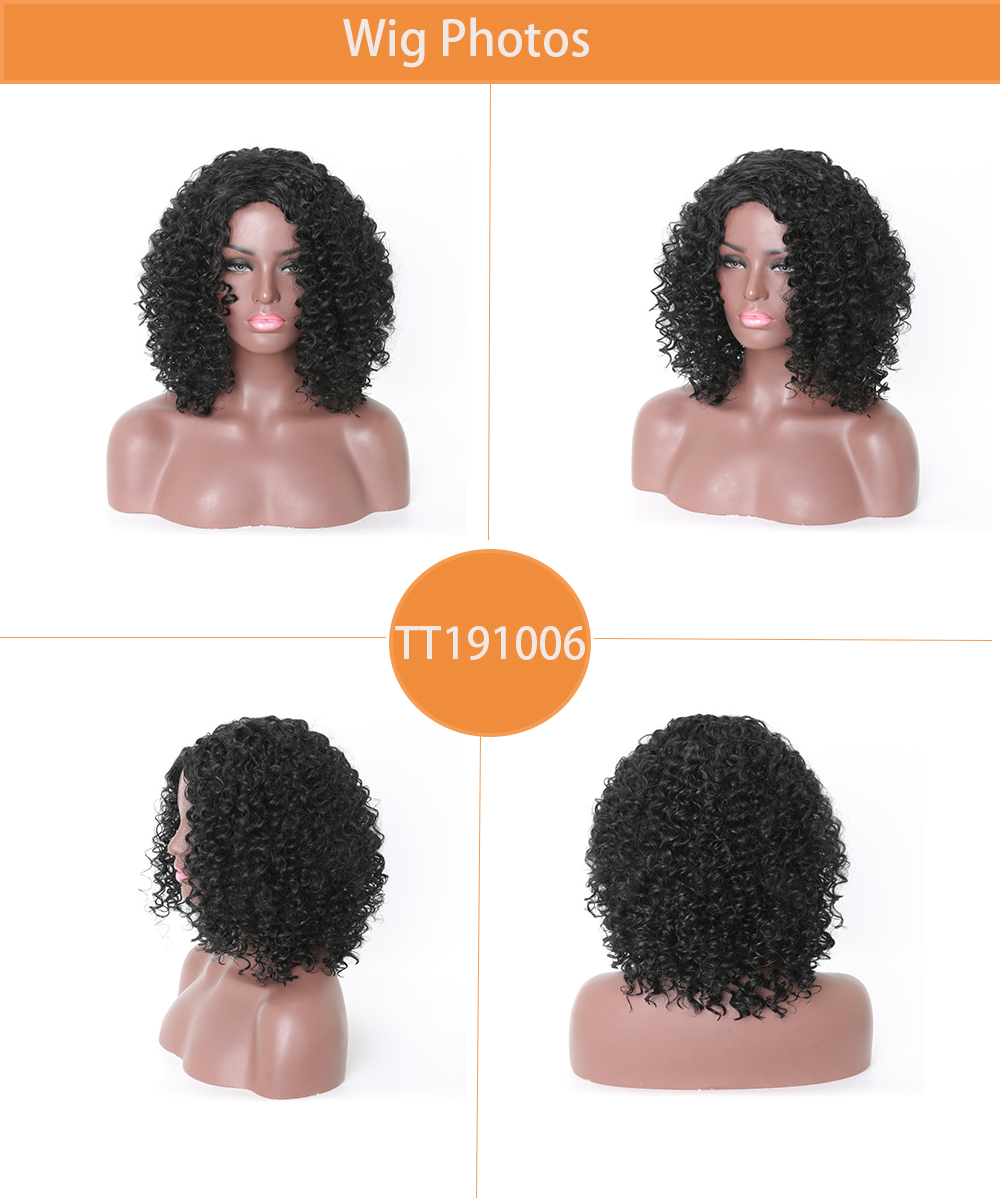 YOUR STYLE , Afro Wigs Synthetic Short Wigs Afro Kinky Curly Wigs For Black Women-YOUR STYLE, synthetic wigs synthetic hair extension