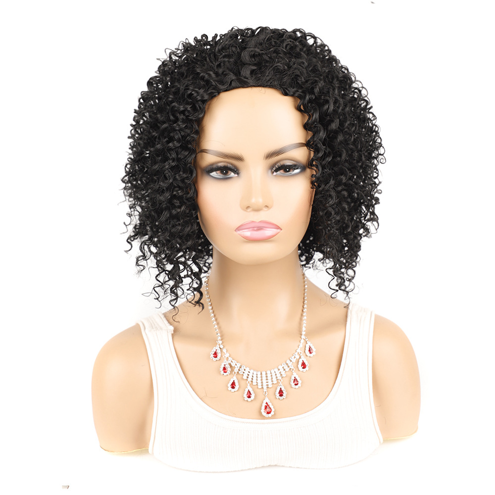 YOUR STYLE , Afro Wig Hair Synthetic Short Kinky Curly Wigs Natural Hair Short Wigs Afro Wigs For African American Black Women-YOUR STYLE, synthetic wigs synthetic hair extension