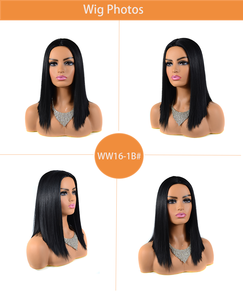 YOUR STYLE , Long Straight Wig Middle Part Black Hair Synthetic Arfo Wigs Black Women-YOUR STYLE, synthetic wigs synthetic hair extension