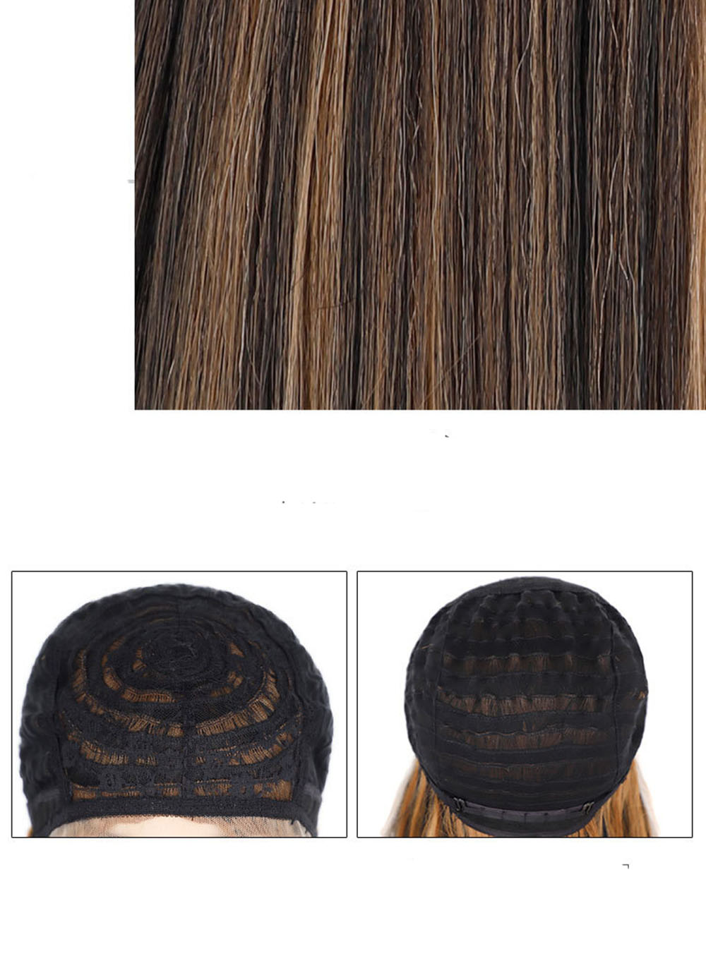 YOUR STYLE , Lace Front Wig Synthetic Wigs For Women Long Lace Wig Brown Highlight Color-YOUR STYLE, synthetic wigs synthetic hair extension