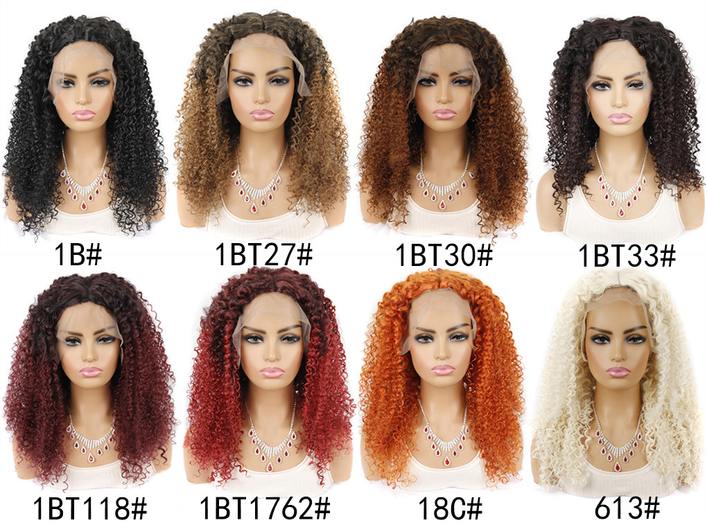 YOUR STYLE , Lace Front Wig Synthetic Long Kinky Curly Wigs Black Women Long Black Curly Wig-YOUR STYLE, synthetic wigs synthetic hair extension