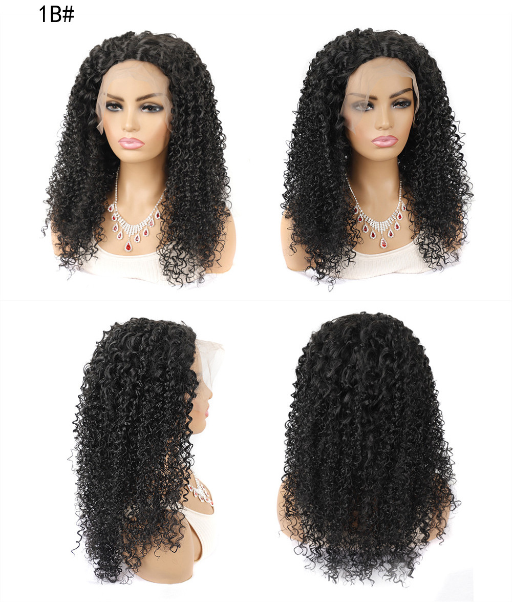 YOUR STYLE , Lace Front Wig Synthetic Long Kinky Curly Wigs Black Women Long Black Curly Wig-YOUR STYLE, synthetic wigs synthetic hair extension