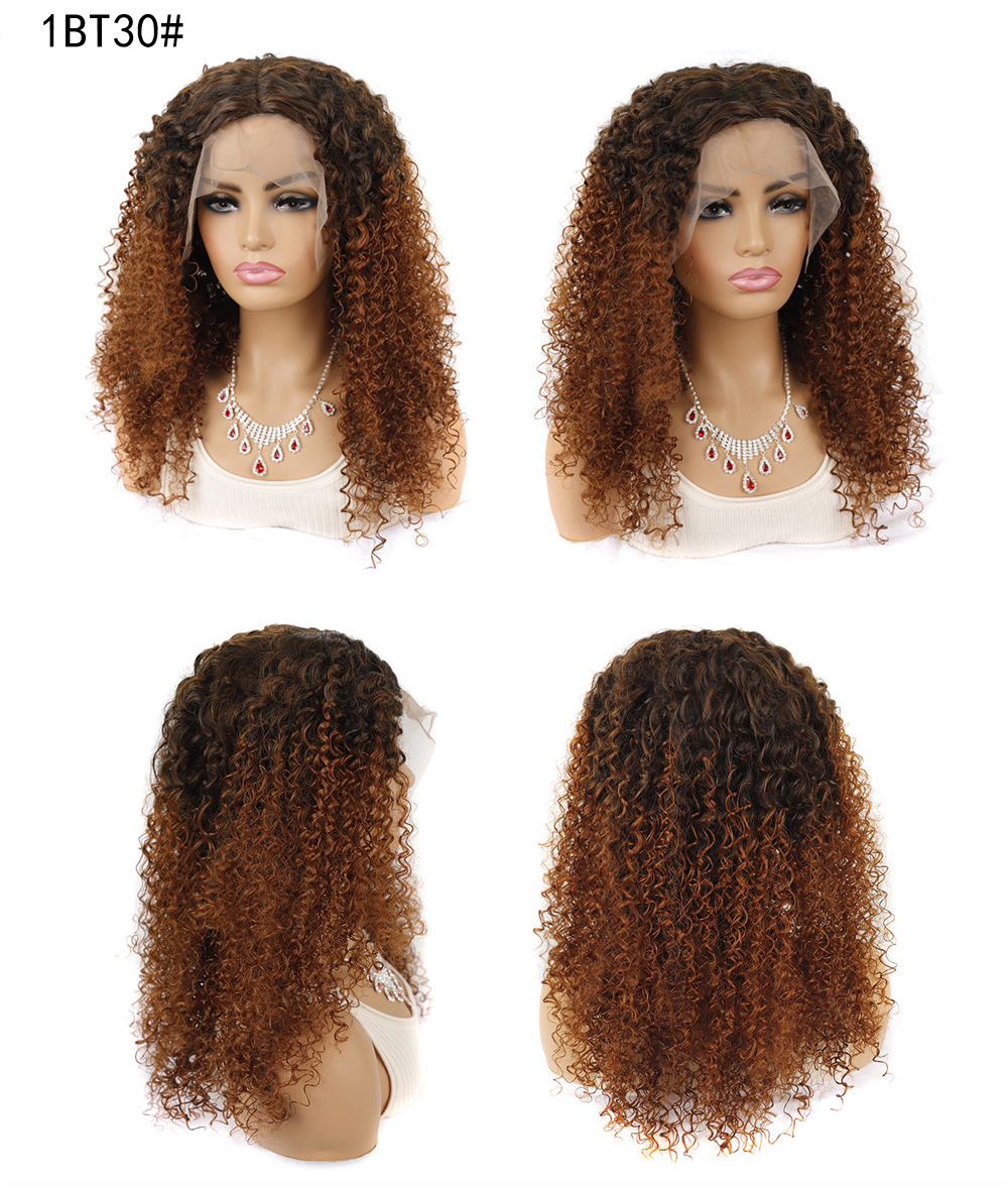 YOUR STYLE , Lace Front Wig Synthetic Long Kinky Curly Wigs Black Women Long Black Curly Wig-YOUR STYLE, synthetic wigs synthetic hair extension