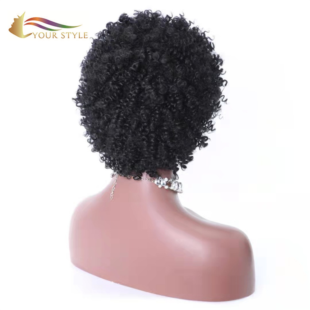 YOUR STYLE Afro Kinky Curly Wigs Short Pixie Wigs Short Haircuts For Black Women Short Afro Wigs-YOUR STYLE, synthetic wigs synthetic hair extension