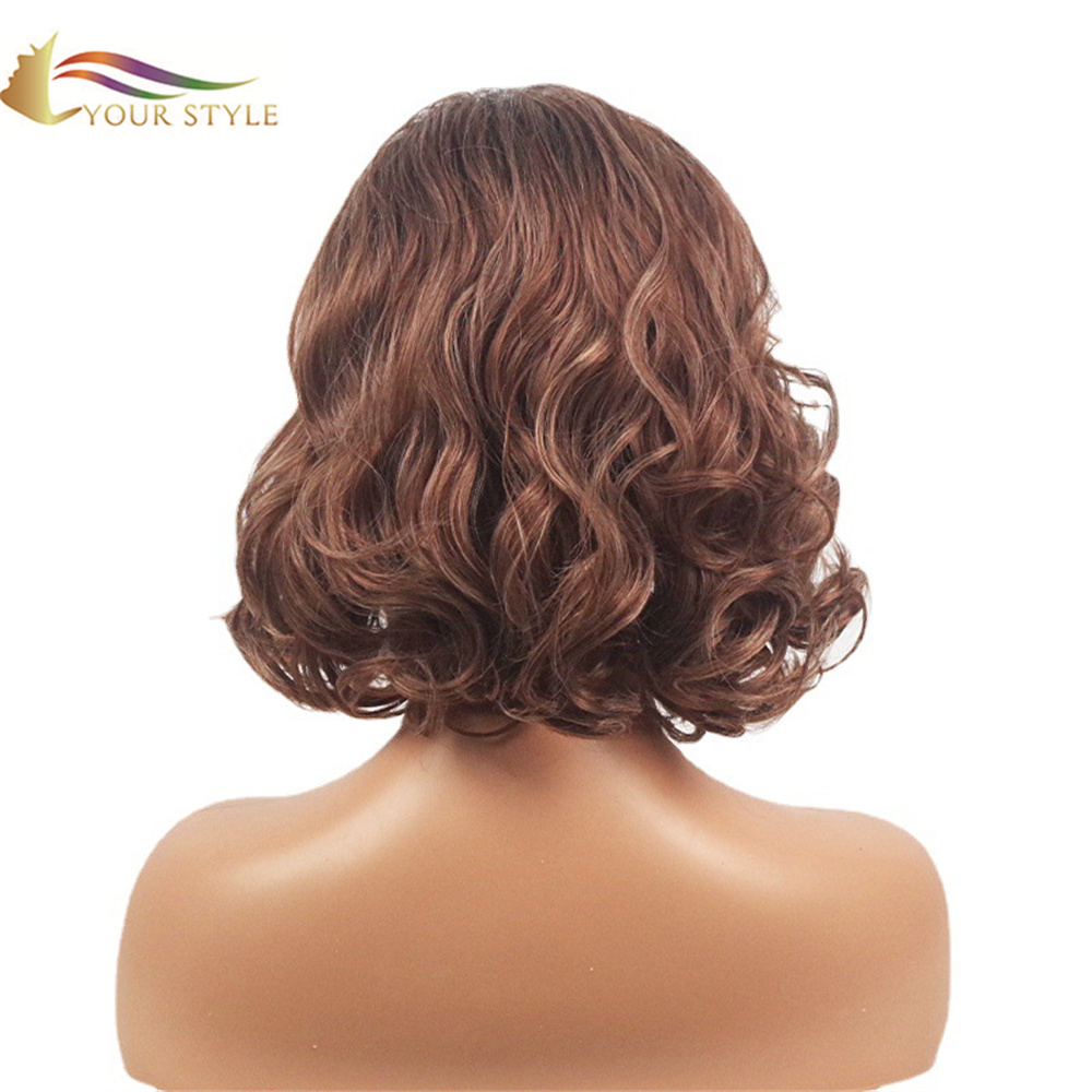 YOUR STYLE ,Short Wavy Wig  For Women Ombre Color-YOUR STYLE, synthetic wigs synthetic hair extension