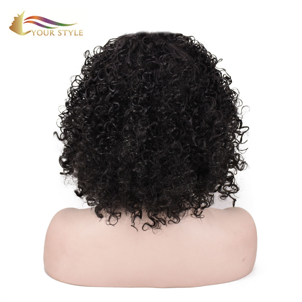 TUA STYLE Afro Kinky Curly Wigs Male Wigs For Women Afro Wig Black Woman-TUUS STYLE, Saccharum capillamentum syntheticum extensio