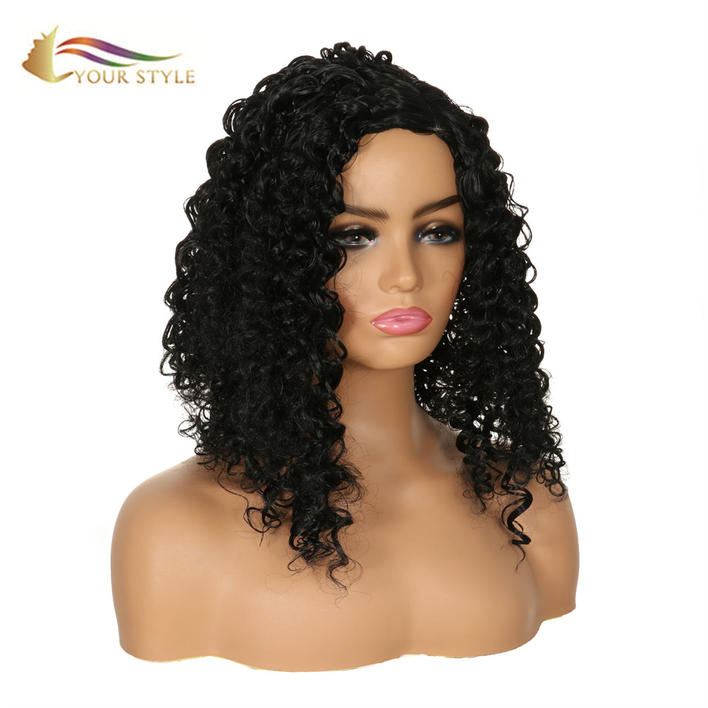 O LOU STYLE Long Afro Kinky Curly Wig Long Curly Wig Hair Black Women Afro Curly Wig Afro American-YOUR STYLE, synthetic wigs synthetic hair extension