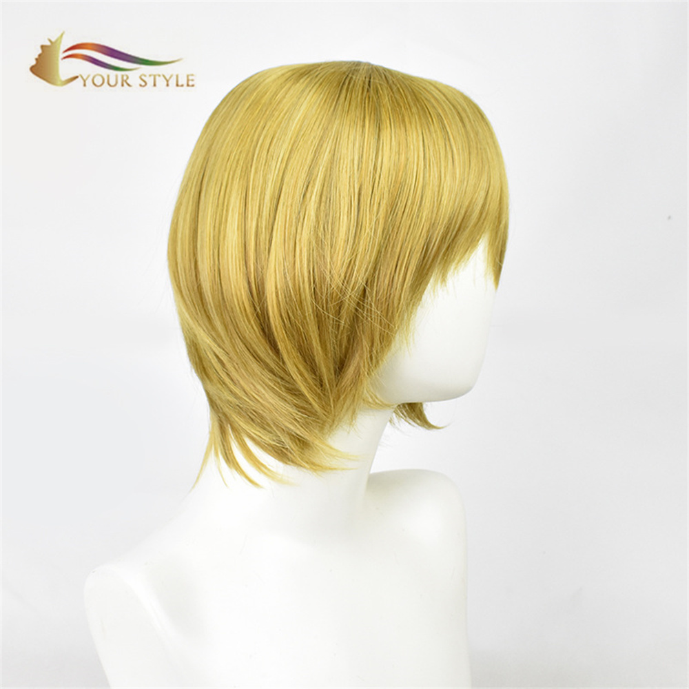 ВАШИЯТ СТИЛ Любов на живо! Koizumi Hanayo Cosplay Wigs Synthetic Bob Wig With Bangs Short Wigs Orange Yellow Girls Women Female-ВАШИЯТ СТИЛ, синтетични перуки синтетична коса за удължаване