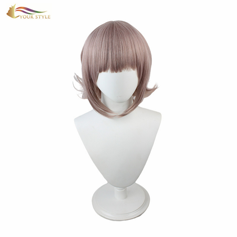 YOUR STYLE, Wholesale Short Cosplay Wigs Danganronpa Nanami Chiaki Goodbye Despair Platinum Blonde Wig Girls Female  Party Wig Halloween Costume-YOUR STYLE, synthetic wigs synthetic hair extension