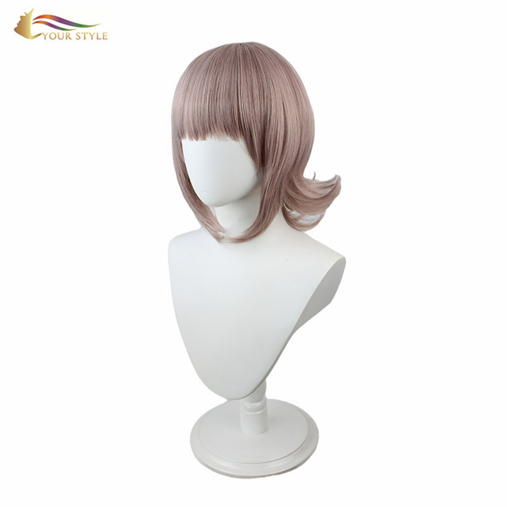 YOUR STYLE, Wholesale Short Cosplay Wigs Danganronpa Nanami Chiaki Goodbye Despair Platinum Blonde Wig Girls Female  Party Wig Halloween Costume-YOUR STYLE, synthetic wigs synthetic hair extension