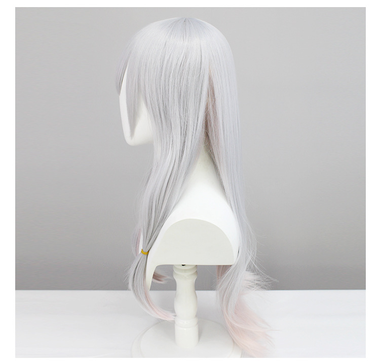 YOUR STYLE Cosplay Wigs Anime Long Straight Wig With Bangs Silver Grey  Party Wig Halloween Costume Girls Female Women Party Wig Halloween Costume-YOUR STYLE, synthetic wigs synthetic hair extension