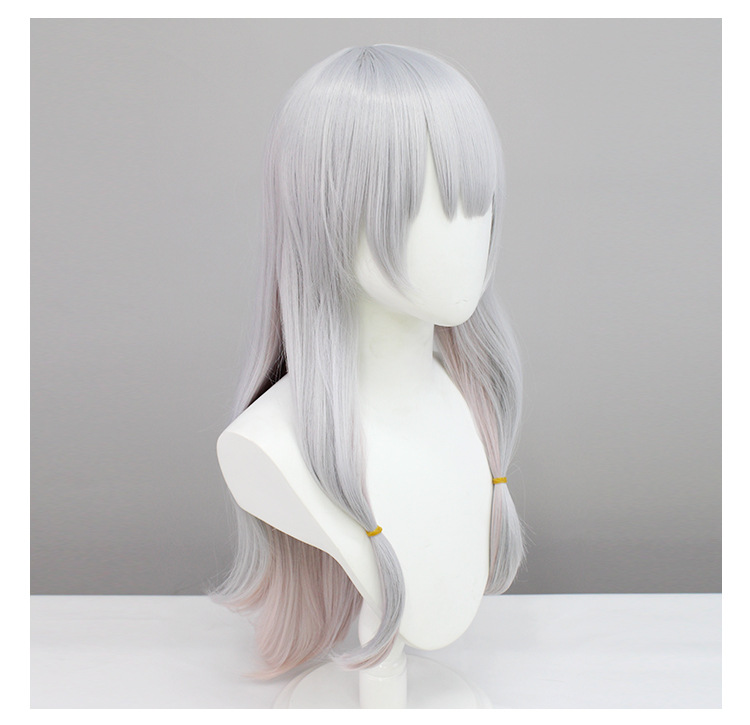 YOUR STYLE Cosplay Wigs Anime Long Straight Wig With Bangs Silver Grey  Party Wig Halloween Costume Girls Female Women Party Wig Halloween Costume-YOUR STYLE, synthetic wigs synthetic hair extension