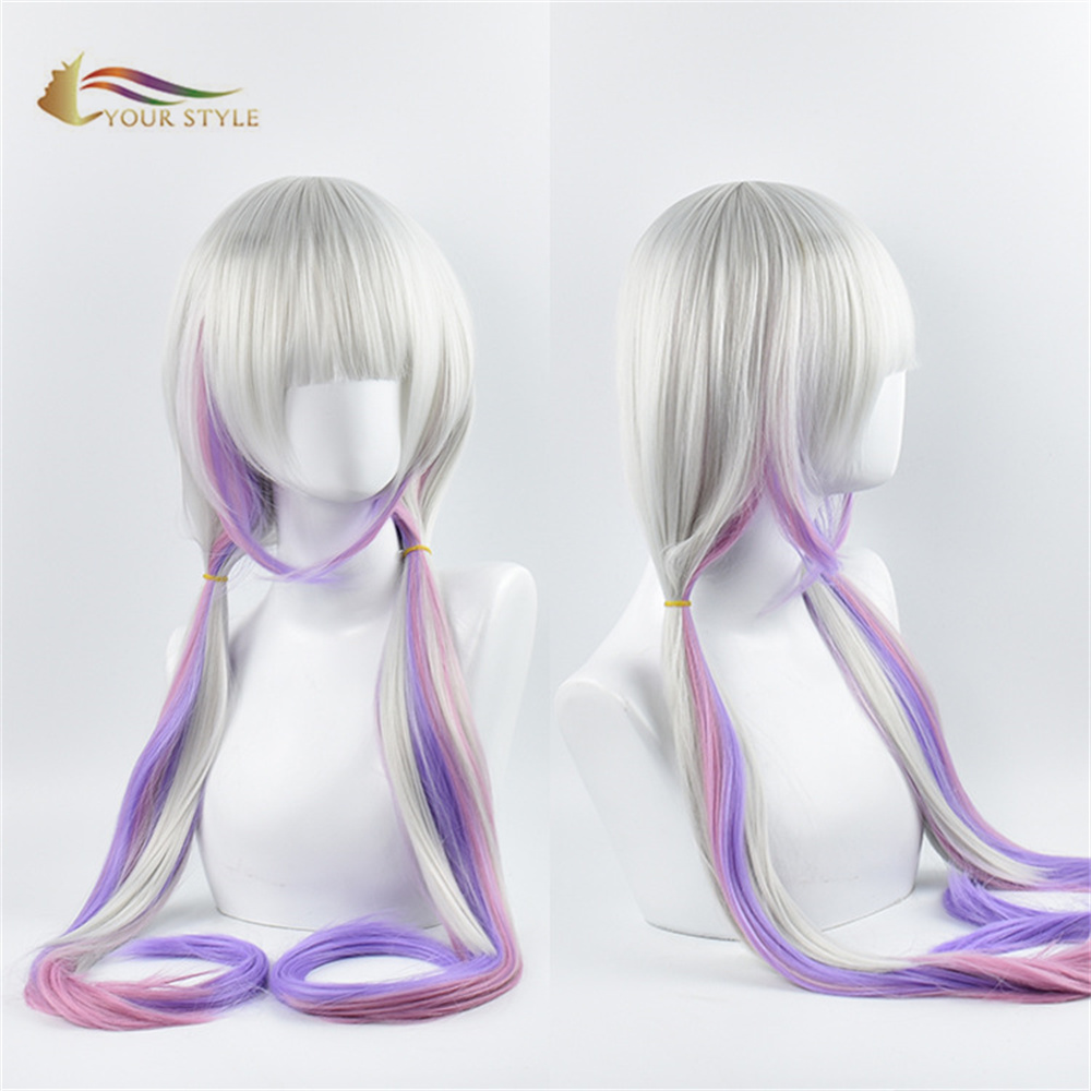 GAYA Anjeun Kanna Cosplay Wig Miss Kobayashi's Dragon Maid Wig Lurus Panjang Wig Harajuku Party Wig Kostum Lebaran-GAYA Anjeun, wig sintétik ekstensi rambut sintétik