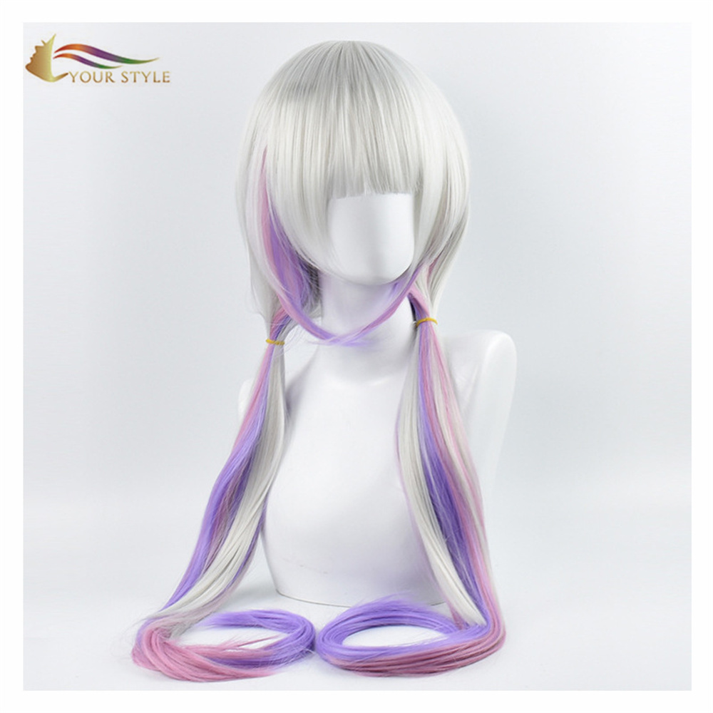 GAYA Anjeun Kanna Cosplay Wig Miss Kobayashi's Dragon Maid Wig Lurus Panjang Wig Harajuku Party Wig Kostum Lebaran-GAYA Anjeun, wig sintétik ekstensi rambut sintétik