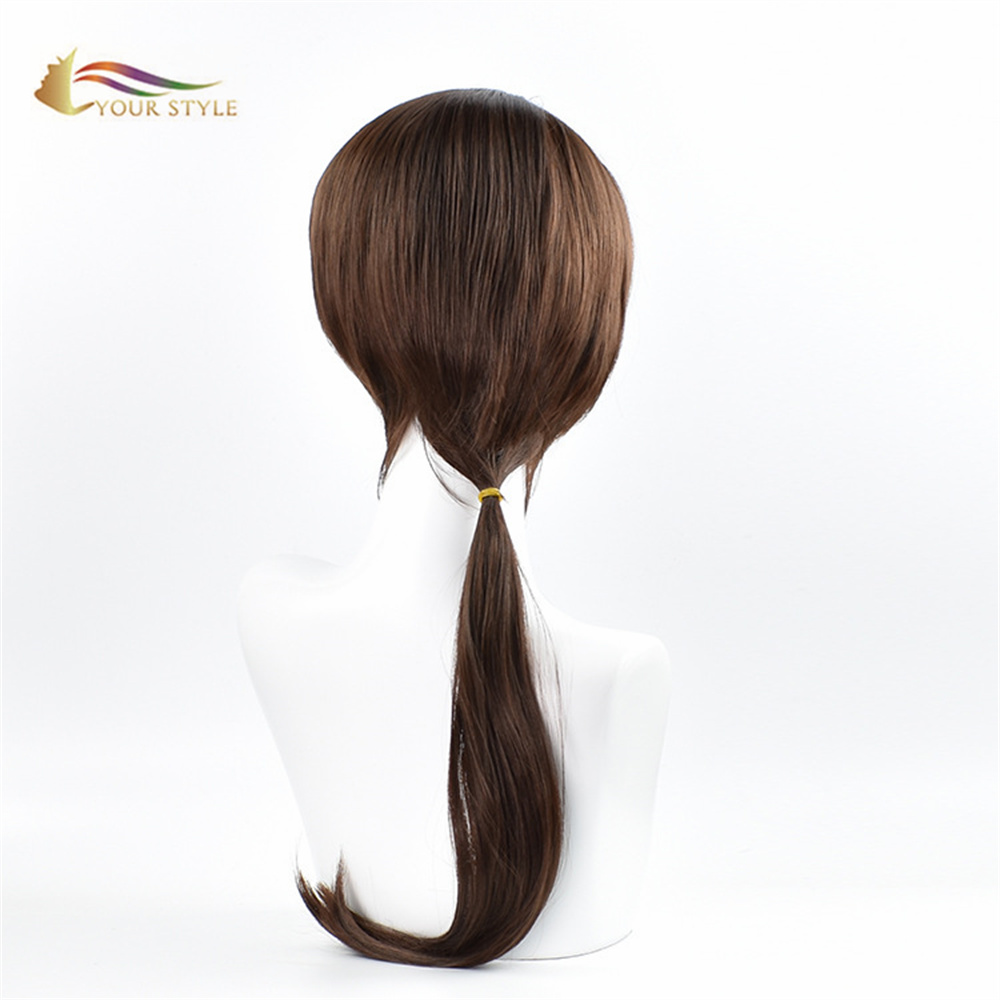 SU ESTILO, Whoelsale Kashuu Kiyomitsu Cosplay Peluca The Sword Dance Pelucas largas y rectas Marrón Sintético Disfraz de Halloween Pelucas femeninas-SU ESTILO, pelucas sintéticas extensión de cabello sintético