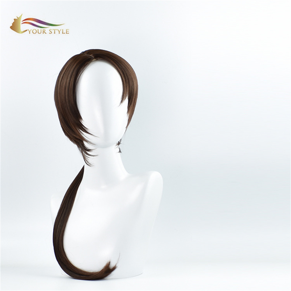 YOUR STYLE , Whoelsale Kashuu Kiyomitsu Cosplay Wig The Sword Dance Long Straight Wigs Brown Synthetic Halloween Costume Female Wigs-YOUR STYLE, synthetic wigs synthetic hair extension