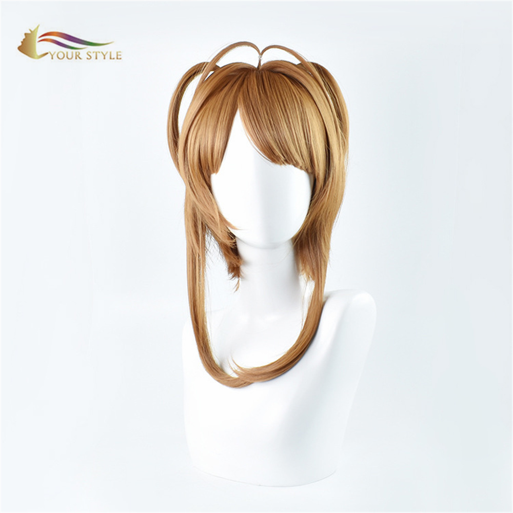 YOUR STYLE Card Captor Sakura Cosplay Wigs Brown Girls Female Women Anime Party Wig Halloween Costume-YOUR STYLE, synthetic wigs synthetic hair extension