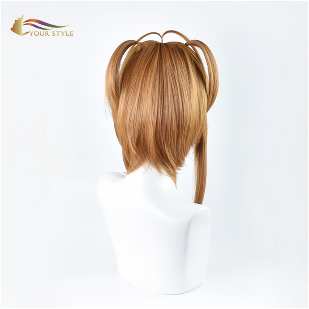 YOUR STYLE Card Captor Sakura Cosplay Wigs Brown Girls Female Women Anime Party Wig Halloween Costume-YOUR STYLE, synthetic wigs synthetic hair extension