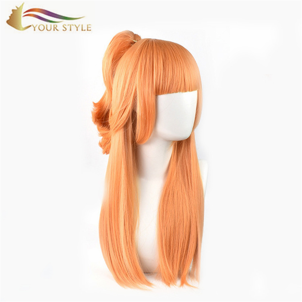 YOUR STYLE,Wholesale King of Glory Cosplay Wigs Ponytail Gongsun Li Orange Reddish Cosplay Wig Synthetic Wig Party Wig Halloween Costume-YOUR STYLE, synthetic wigs synthetic hair extension