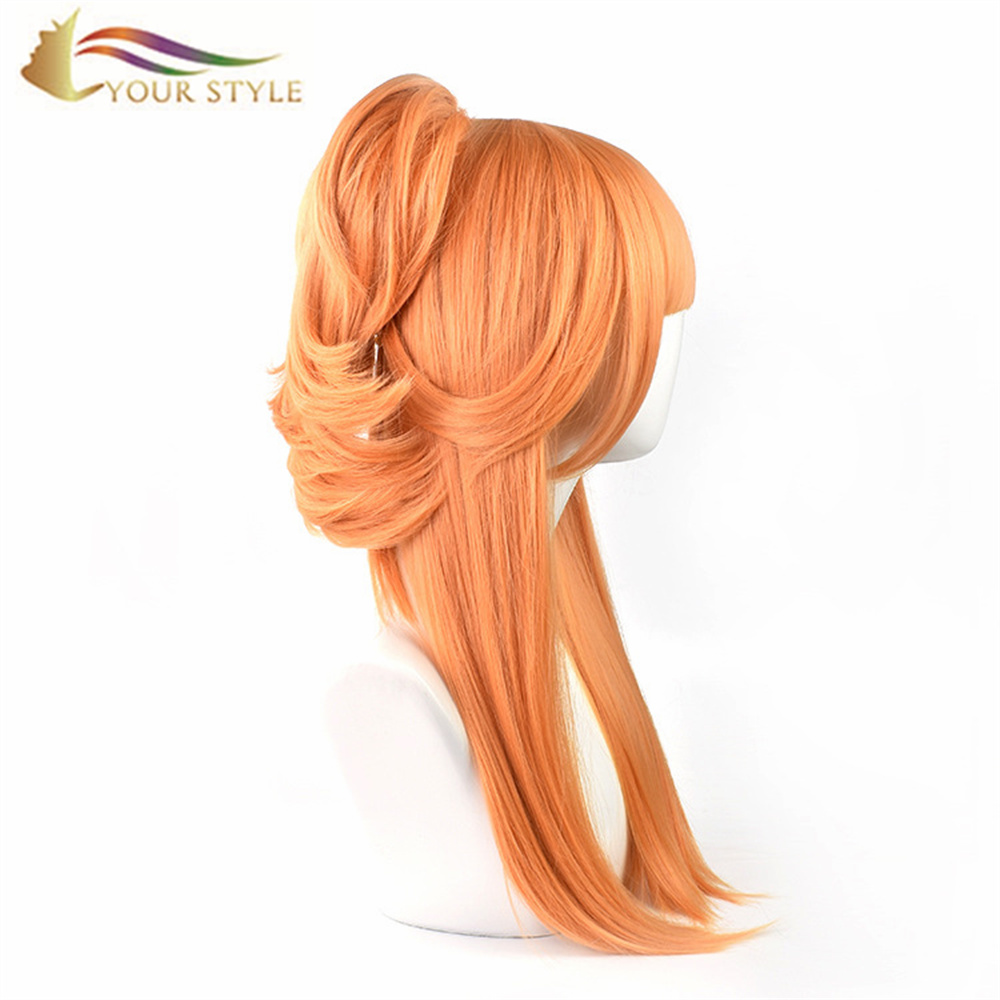 YOUR STYLE,Wholesale King of Glory Cosplay Wigs Ponytail Gongsun Li Orange Reddish Cosplay Wig Synthetic Wig Party Wig Halloween Costume-YOUR STYLE, synthetic wigs synthetic hair extension