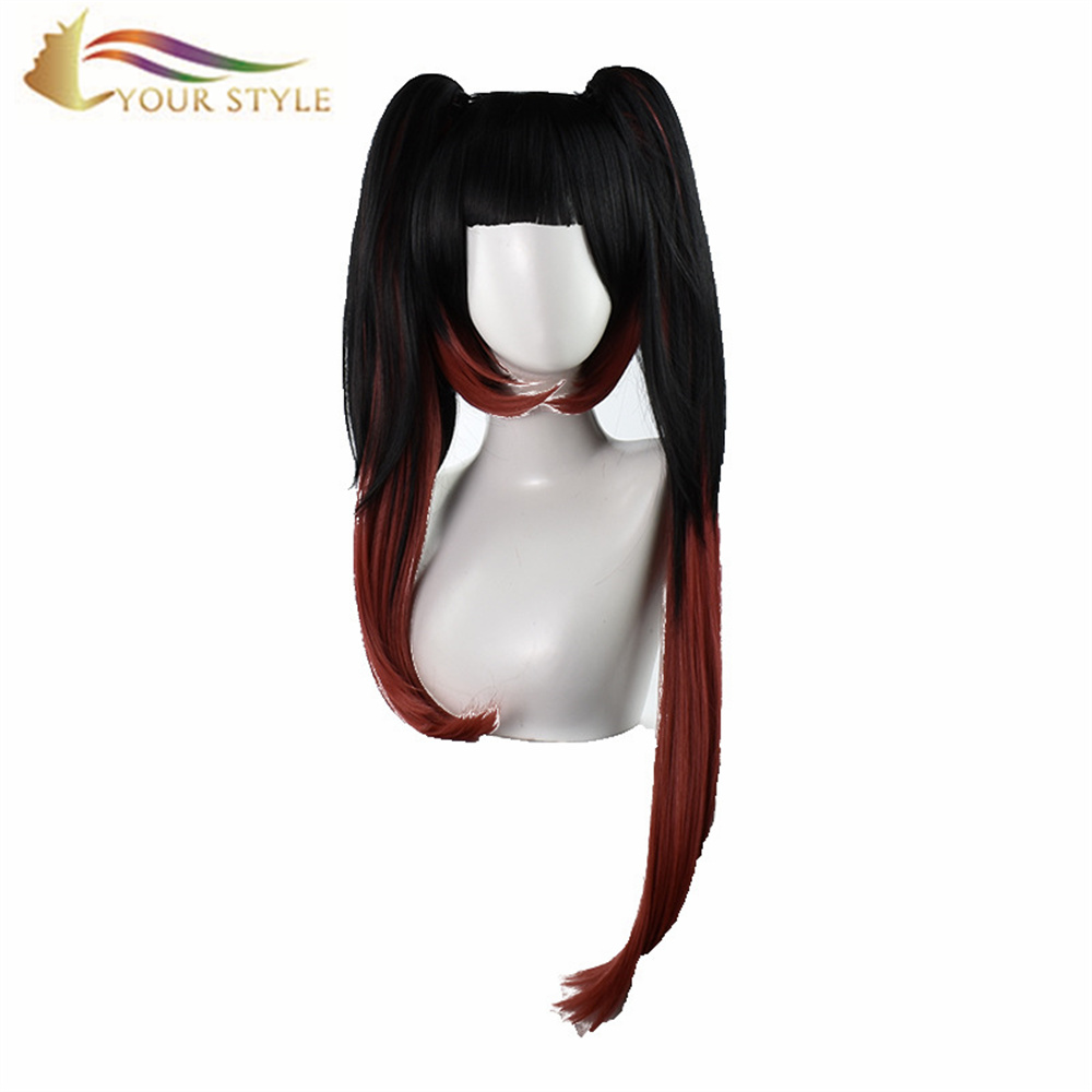 YOUR STYLE ,Wholesale DATE A LIVE Cosplay Wigs Ponytails Tokisaki Kurumi Costume Wig With Ponytail Halloween Costumes wig-YOUR STYLE, synthetic wigs synthetic hair extension