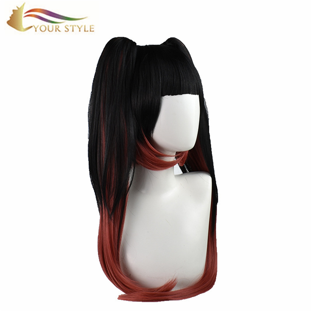 YOUR STYLE ,Wholesale DATE A LIVE Cosplay Wigs Ponytails Tokisaki Kurumi Costume Wig With Ponytail Halloween Costumes wig-YOUR STYLE, synthetic wigs synthetic hair extension