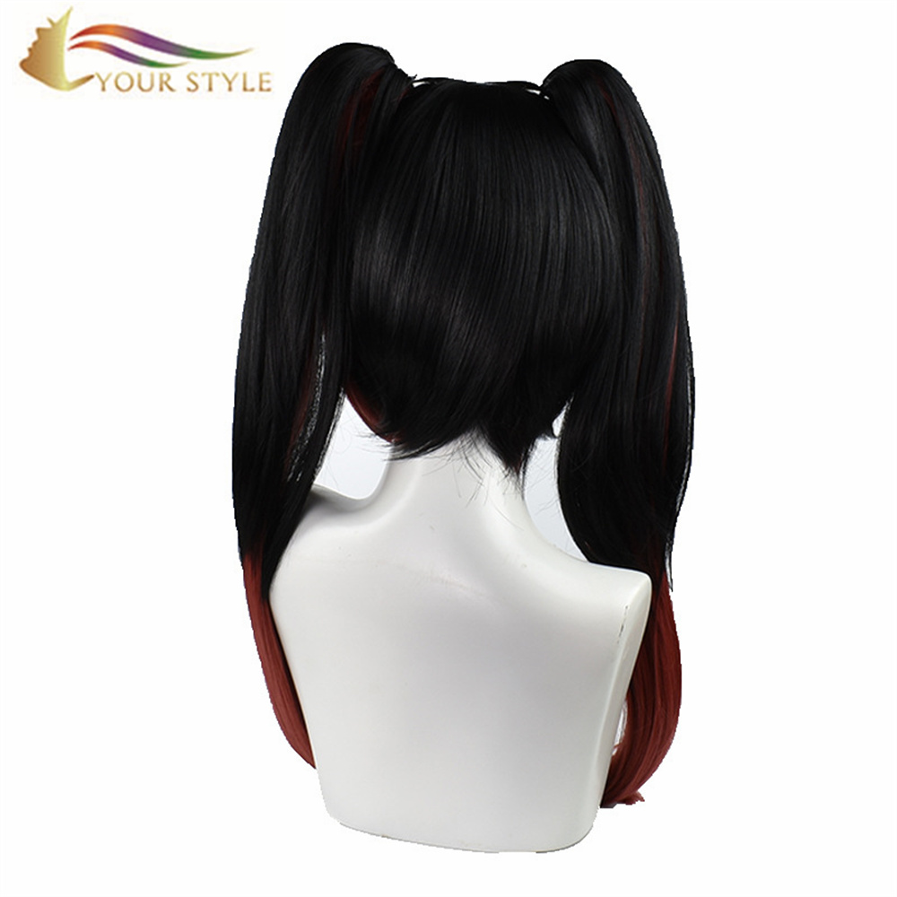 YOUR STYLE ,Wholesale DATE A LIVE Cosplay Wigs Ponytails Tokisaki Kurumi Costume Wig With Ponytail Halloween Costumes wig-YOUR STYLE, synthetic wigs synthetic hair extension