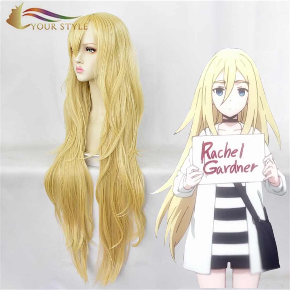 YOUR STYLE ,Wholesale 100CM Angels of Death Rachel·Gardner Cosplay Wigs Women Girls Female Platinum Blonde Cosplay Wig Party Wig Halloween Costume-YOUR STYLE, synthetic wigs synthetic hair extension