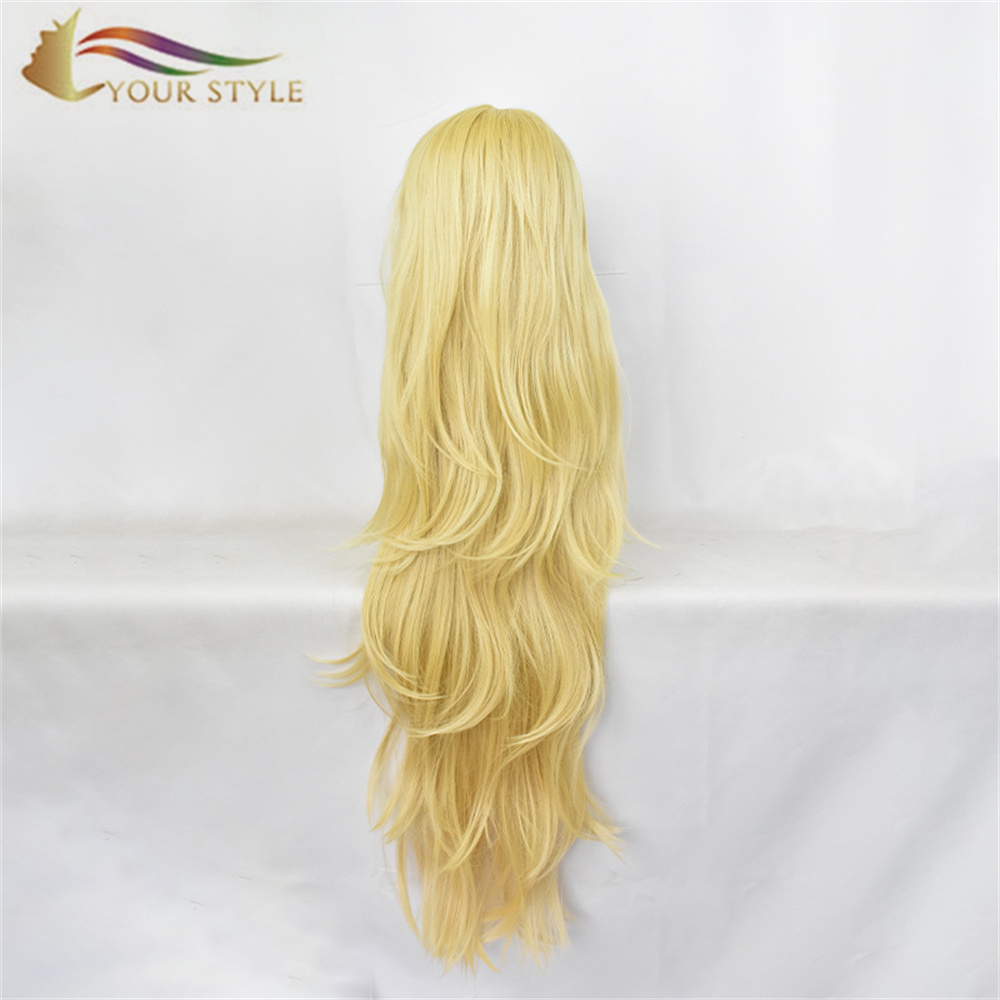 YOUR STYLE ,Wholesale 100CM Angels of Death Rachel·Gardner Cosplay Wigs Women Girls Female Platinum Blonde Cosplay Wig Party Wig Halloween Costume-YOUR STYLE, synthetic wigs synthetic hair extension